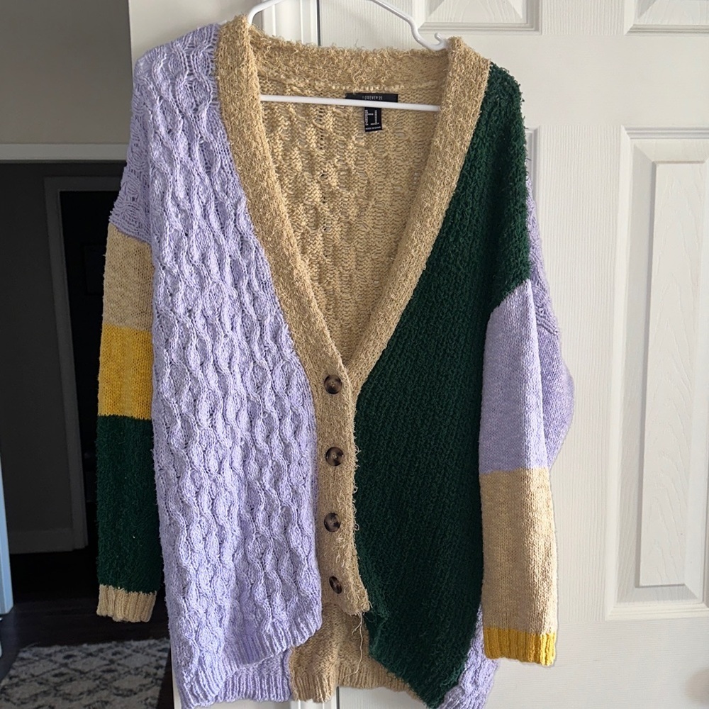 Forever 21 Multicolor Knit Cardigan